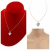 950 Złoty łańcuszek Austrian Crystal 41+5 naszyjnik pozłacany 14K Xuping serce