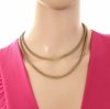 001b Złoty łańcuszek naszyjnik 40+5 stal chirurgiczna 316L Viki lady 