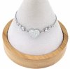 @3482b Bransoletka srebrna 17+3 stal chirurgiczna Blueberry celebrytka
