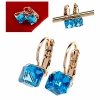 2731 Kolczyki złote Austrian Crystal cyrkonia pozłacane 18k Xuping wiszące