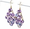 649e Kolczyki złote Austrian Crystal cyrkonia pozłacane 18k Xuping wiszące
