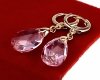 1889 Kolczyki złote Austrian Crystal cyrkonia pozłacane 18k Xuping wiszące