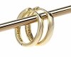 0013 Kolczyki złote pozłacane wiszące 14K Aisadi angielskie zapięcie koła 2cm