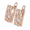 3093 Złote kolczyki cyrkonie pozłacane rose gold Xuping wiszące 