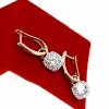 4805 Kolczyki złote cyrkonia pozłacane 18k Xuping wiszące