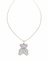 @645 Złoty łańcuszek naszyjnik 40+5 stal chirurgiczna 316L celebrytka miś Viki lady