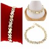 4620 Bransoletka złota elegancka cyrkonie 19cm pozłacana 14k Aisadi