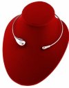 op204 Srebrny łańcuszek naszyjnik stal chirurgiczna 316L sztywny choker 
