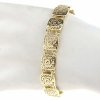 907 Bransoletka złota elegancka 19cm pozłacana 14k Milan