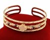 731 Bransoletka złota elegancka 5,5cm pozłacana 14k bangla Acero