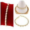 4821 Bransoletka złota elegancka cyrkonie 19cm pozłacana 14k Aisadi