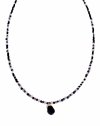 855 Złoty łańcuszek naszyjnik 39+5 stal chirurgiczna 316L Viki lady choker kryształki sodalit kamień