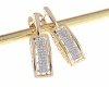 4681 Złote kolczyki cyrkonie pozłacane 18k Xuping wiszące 