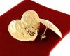 4669 Kolczyki złote stal chirurgiczna 316L wtyczki celebrytki serce