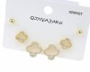 0144 Komplet zestaw kolczyki złote pozłacane 14K cyrkonie Viki Lady 
