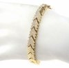 850a Bransoletka złota elegancka cyrkonie 19cm pozłacana 14k Aisadi