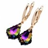 353 Kolczyki złote Austrian Crystal cyrkonia pozłacane 18k Xuping wiszące
