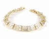 3819 Bransoletka złota elegancka 19cm cyrkonie pozłacana 14k Viki Lady