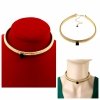 4424 Złoty łańcuszek naszyjnik 33+8 stal chirurgiczna 316L Viki lady choker
