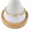 4069 Bransoletka złota elegancka cyrkonie 20cm pozłacana 14k Aisadi