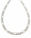 790 Srebrny łańcuszek 50cm 6mm pozłacany białym złotem Xuping figaro