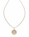 0103 Złoty łańcuszek celebrytka 50cm naszyjnik pozłacany 14K Bloom medalik