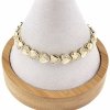 4469 Bransoletka elegancka cyrkonia złota 19cm pozłacana 14k Xuping