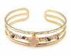 731 Bransoletka złota elegancka 5,5cm pozłacana 14k bangla Acero