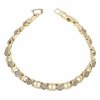 3811 Bransoletka elegancka cyrkonia złota 19cm pozłacana 14k Xuping