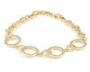 4308 Bransoletka złota elegancka 19cm cyrkonie pozłacana 14k Viki Lady