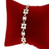 1434 Bransoletka złota elegancka cyrkonie 19cm pozłacana 14k Aisadi