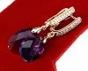 605b Kolczyki złote Austrian Crystal cyrkonia pozłacane 18k Xuping wiszące