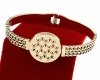 0231 Bransoletka złota 6cm stal chirurgiczna bangla 316L