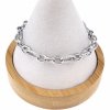 924 Bransoletka złota srebrna 19cm stal chirurgiczna 316L nierdzewna 