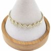 3006 Bransoletka złota elegancka cyrkonie 19cm pozłacana 14k Aisadi