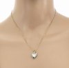 3850a Złoty łańcuszek Austrian Crystal 41+5 naszyjnik pozłacany 14K Xuping serce