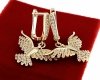4097 Kolczyki złote pozłacane wiszące 14K cyrkonie Viki Lady 