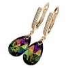 эксклюзивные серьги с позолотой swarovski