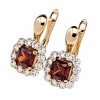 эксклюзивные серьги с позолотой swarovski