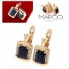 эксклюзивные серьги с позолотой swarovski