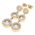 goldene Ohrringe aus Edelstahl