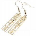 goldene Ohrringe aus Edelstahl