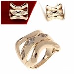 Goldring 18,60 mm. vergoldete Verlobung Xuping