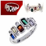 Goldring 18,60 mm. vergoldete Verlobung Xuping