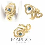 Ring 18,30 mm, goldener Edelstahl