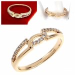 Goldring 18,60 mm. vergoldete Verlobung Xuping