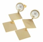 gold earrings made of stainless steel