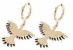 gold earrings made of stainless steel