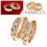 gold plated earrings with exclusive cubic zirconia