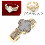 gold ring 17,00mm. gold-plated engagement xuping